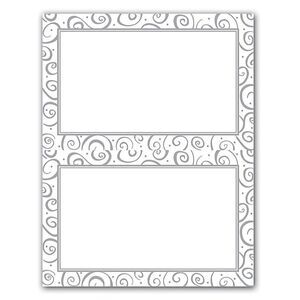 NWT 48 Gartner Studios 2-Up Invitations Silver Swirl 5.5" x 8.5" Anniversary